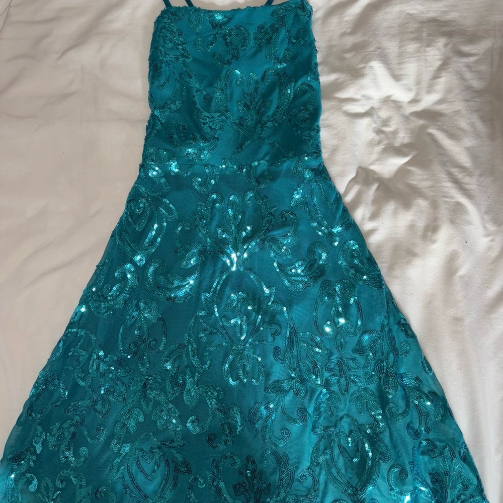 Teal Hooc Dress